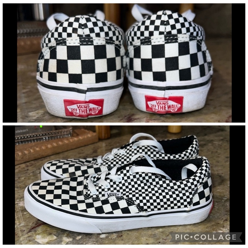 Vans Black and White Checkered Sneakers
